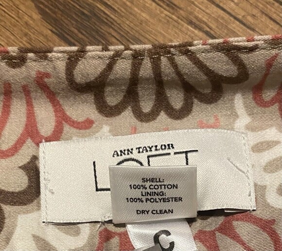 Ann Taylor Loft Women's Floral Print Side Zip Lined Skirt Sz. 00P - Picture 4 of 4